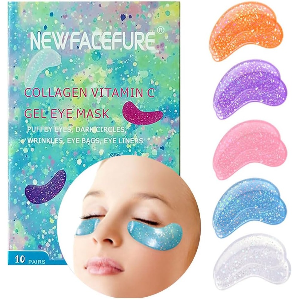 Newfacefure collagen and vitamin C under eye patches front view