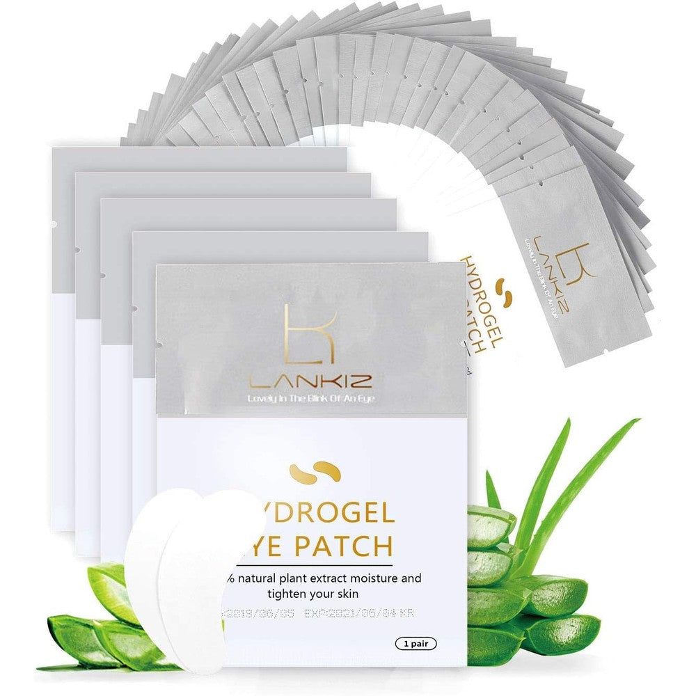Lankiz 100 pairs under eye gel pads for professional eyelash extension lashes