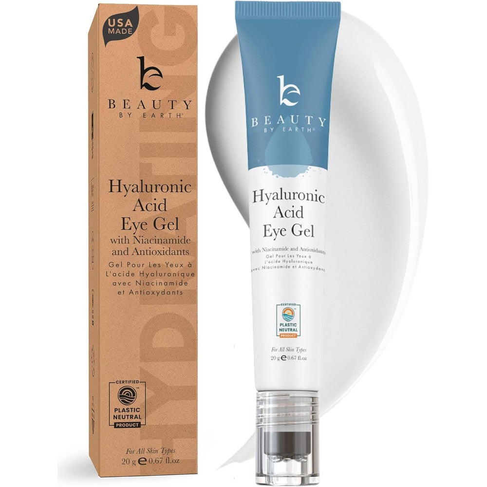 Beauty by Earth Hyaluronic Acid Eye Gel tube front view