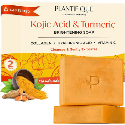 Plantifique Kojic Acid and Turmeric Soap bar front view