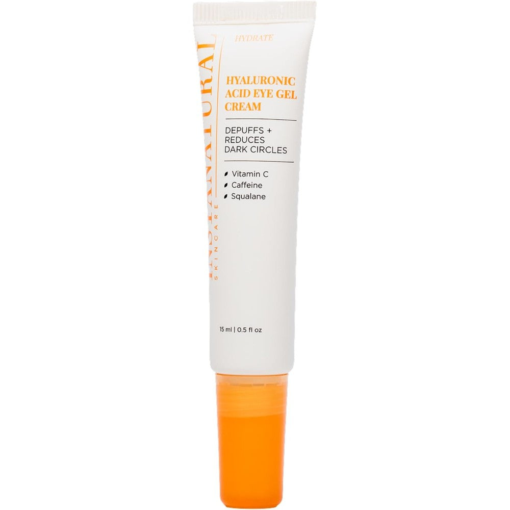 InstaNatural Hyaluronic Acid Eye Gel Cream pump bottle for dark circles