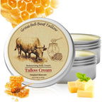 Weranoz organic grass fed beef tallow moisturizer cream front view in a tin