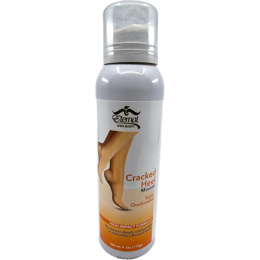 Eternal Spirit Beauty Eternal Cracked Heel Mousse front view packaging bottle for foot care