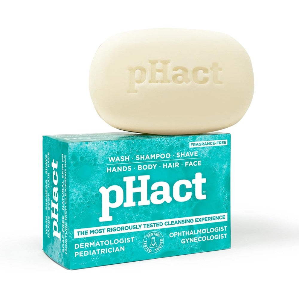 Andrew Lessman pHact moisture rich soap free cleansing bar three pack front packaging view