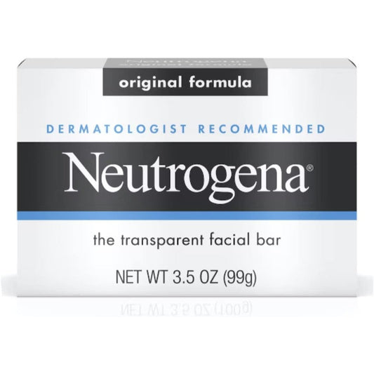 Neutrogena Original Transparent facial bar glycerin-rich for gentle daily cleansing