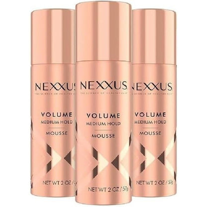 Nexxus Travel Mousse front view showcasing the two ounce volumizing foam bottle