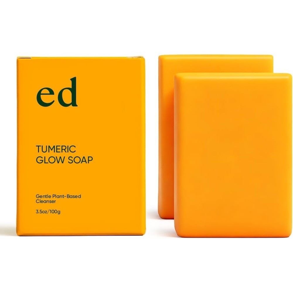 The Cosmetic Shop turmeric glow soap 2 pack front view