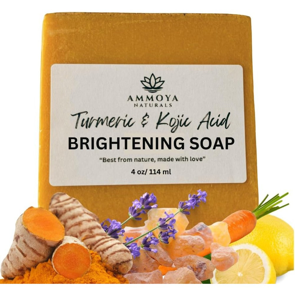 Ammoya Naturals Turmeric Skin Cleansing Soap bar front view