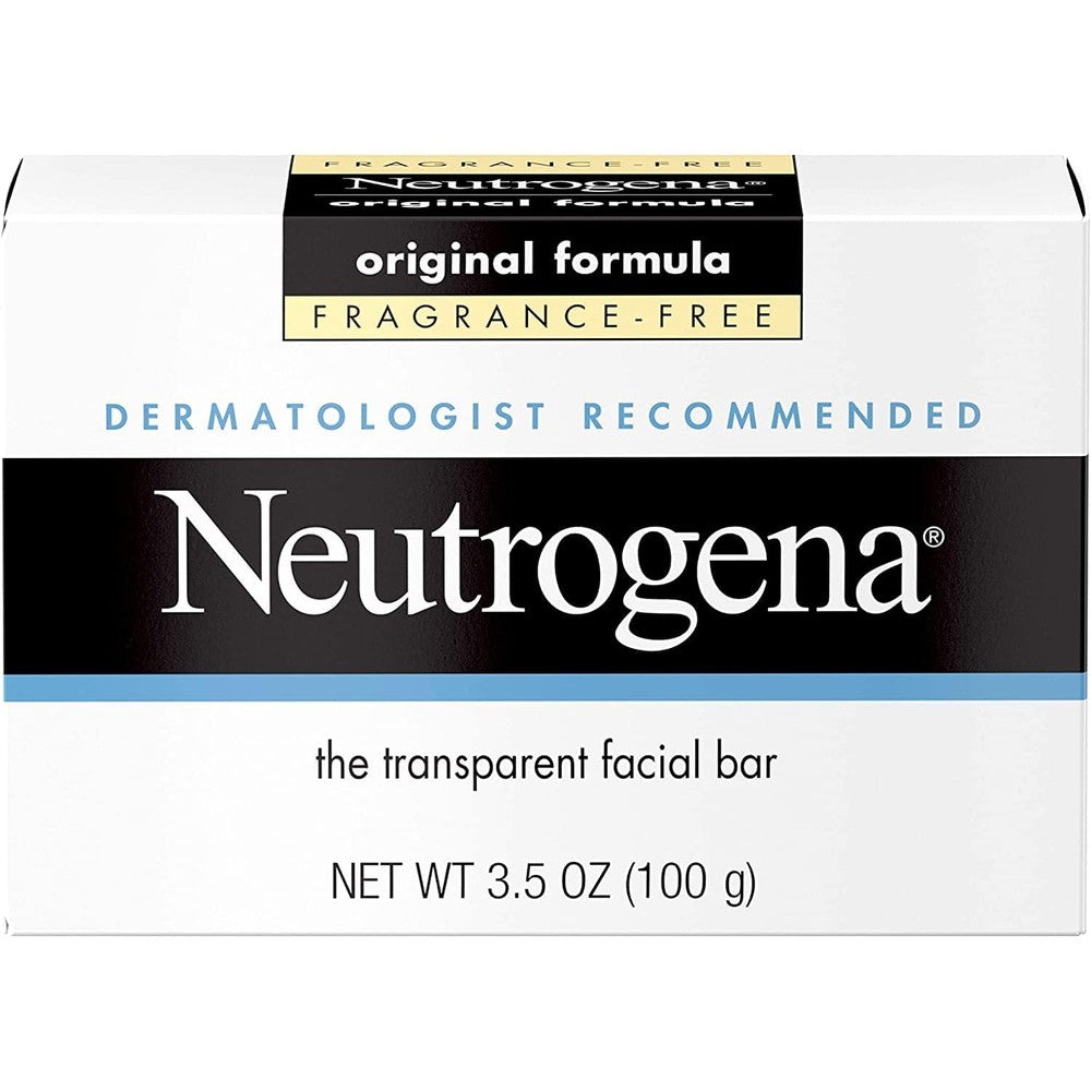 Neutrogena Original Amber facial cleansing bar fragrance-free for gentle daily washing