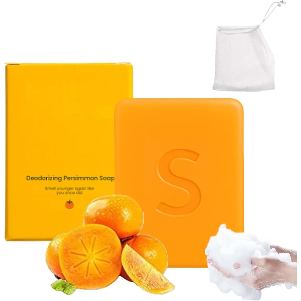 Yanobia Deodorizing Persimmon Soap front view packaging