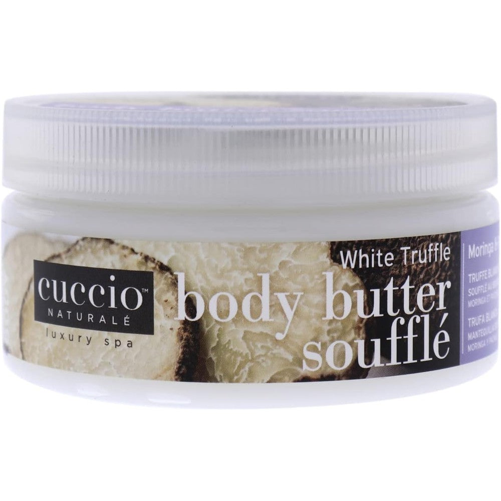Cuccio Naturale White Truffle Body Souffle front view jar for luxurious body hydration