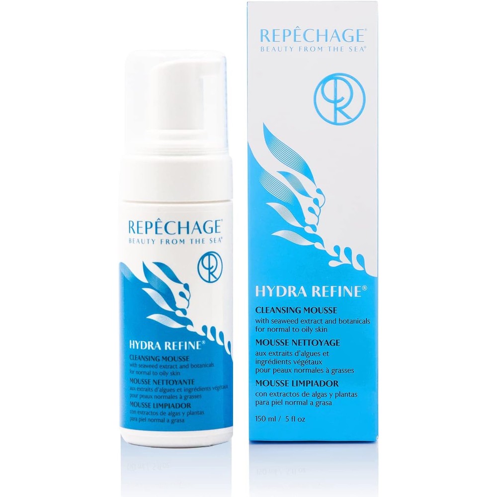 Repechage Hydra Refine Foaming Cleanser front view purifying face wash bottle
