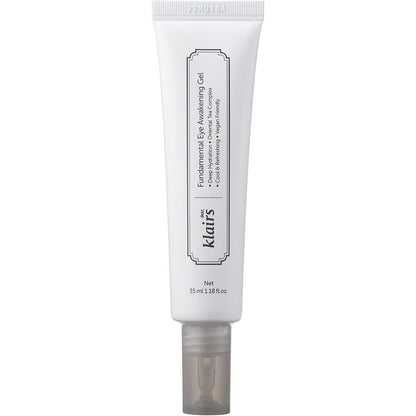 DearKlairs Fundamental Eye Awakening Gel bottle for depuffing dark circles