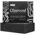 Keika charcoal black soap bar front packaging view