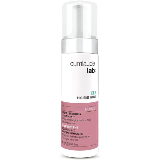 Cumlaude Lab Gynelaude Intimate Hygiene CLX Mousse 200ml front view showing bottle packaging and brand logo.