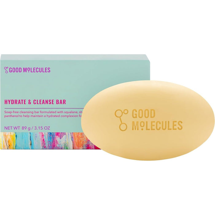 Good Molecules hydrate and cleanse bar front view packaging