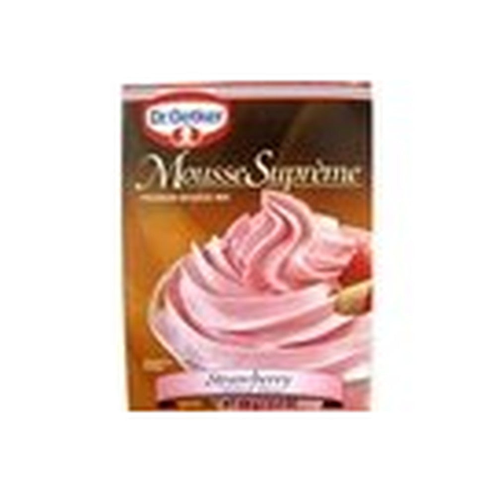 Dr Oetker Mousse Supreme Strawberry front packaging view on white background