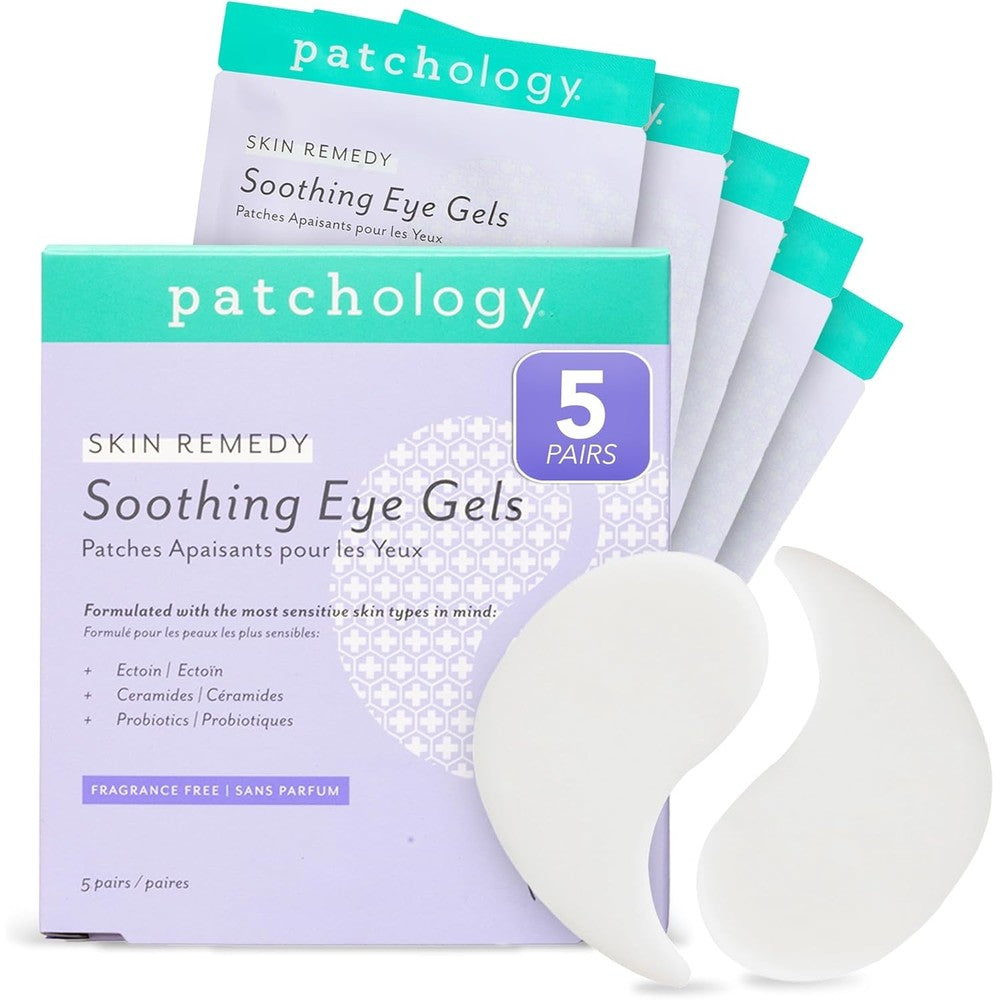 Patchology Skin Remedy Soothing Eye Gels 5 pack box for puffy and tired eyes