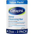 Cetaphil Deep Cleansing Face And Body Bar front view packaging
