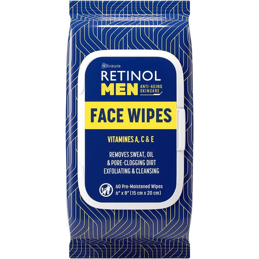 Livaura Retinol Men Facial Wipes front product view