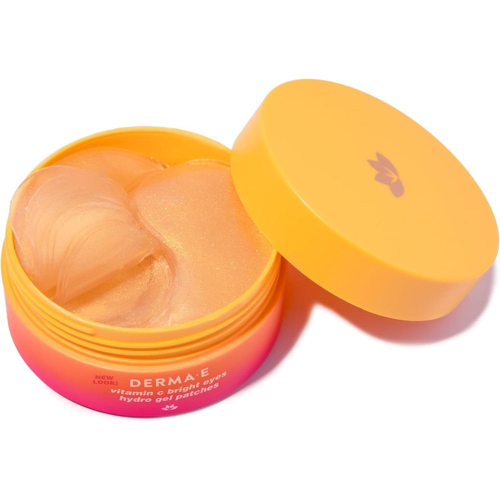 Derma E Vitamin C Bright Eyes Hydro Gel Under Eye Patches jar with 30 pairs