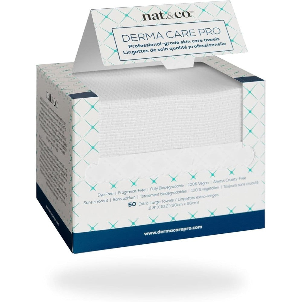 Nat.&Co. Derma Care Pro professional grade face towels front view