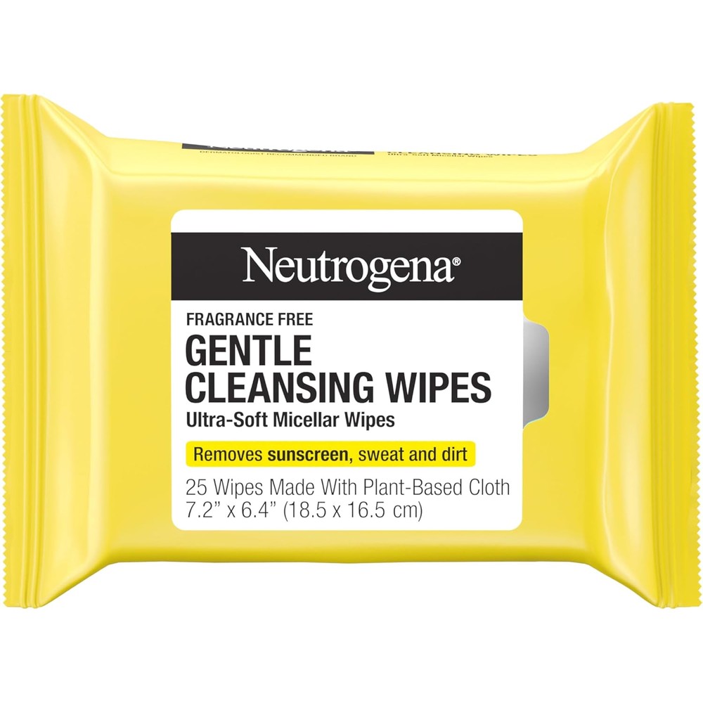Neutrogena micellar facial cleansing wipes for sensitive skin makeup removal