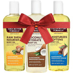 Palmer's body oil variety pack front view showing all three bottles