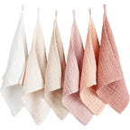 Konssy 6 pack muslin cotton face cloths front view
