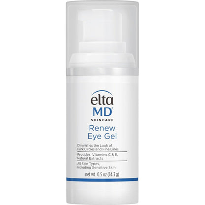 EltaMD Renew Eye Gel 0.5 Ounce bottle front view for premium anti-aging eye treatment