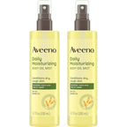 Aveeno Daily Moisturizing Dry Body Oil Mist front view bottle with pump spray