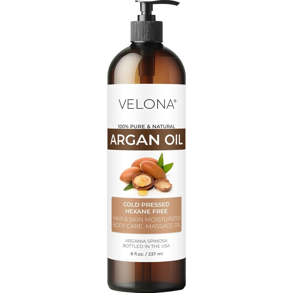 Velona Argan Oil 8 Fluid Ounce bottle front view