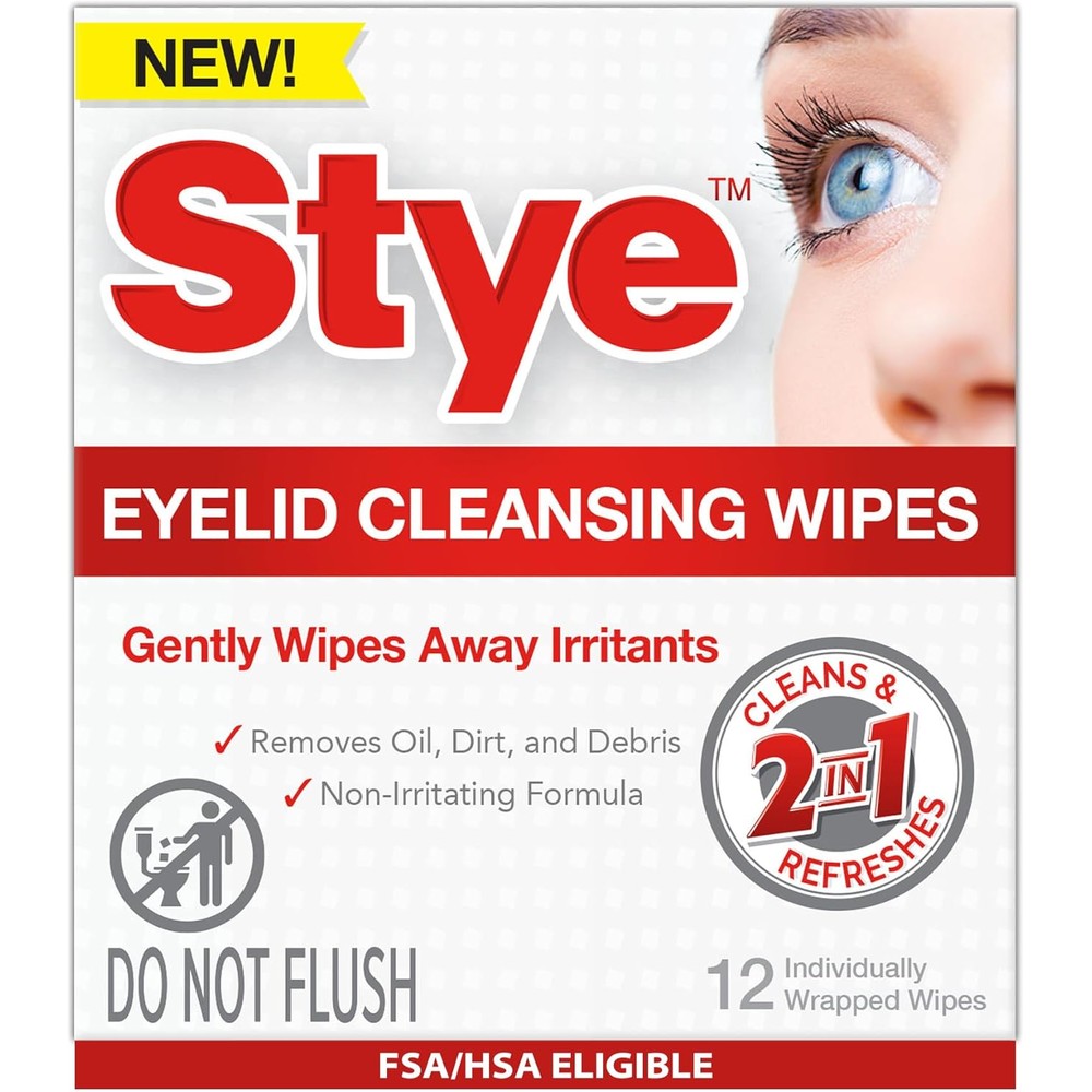 Stye Cleansing Eyelid Wipes box front view