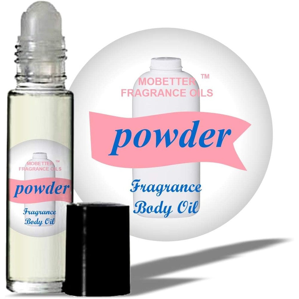MoBetter Fragrance Oils Powder Fresh Scent roll-on bottle front view