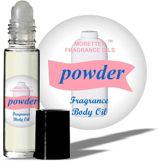 MoBetter Fragrance Oils Powder Fresh Scent roll-on bottle front view