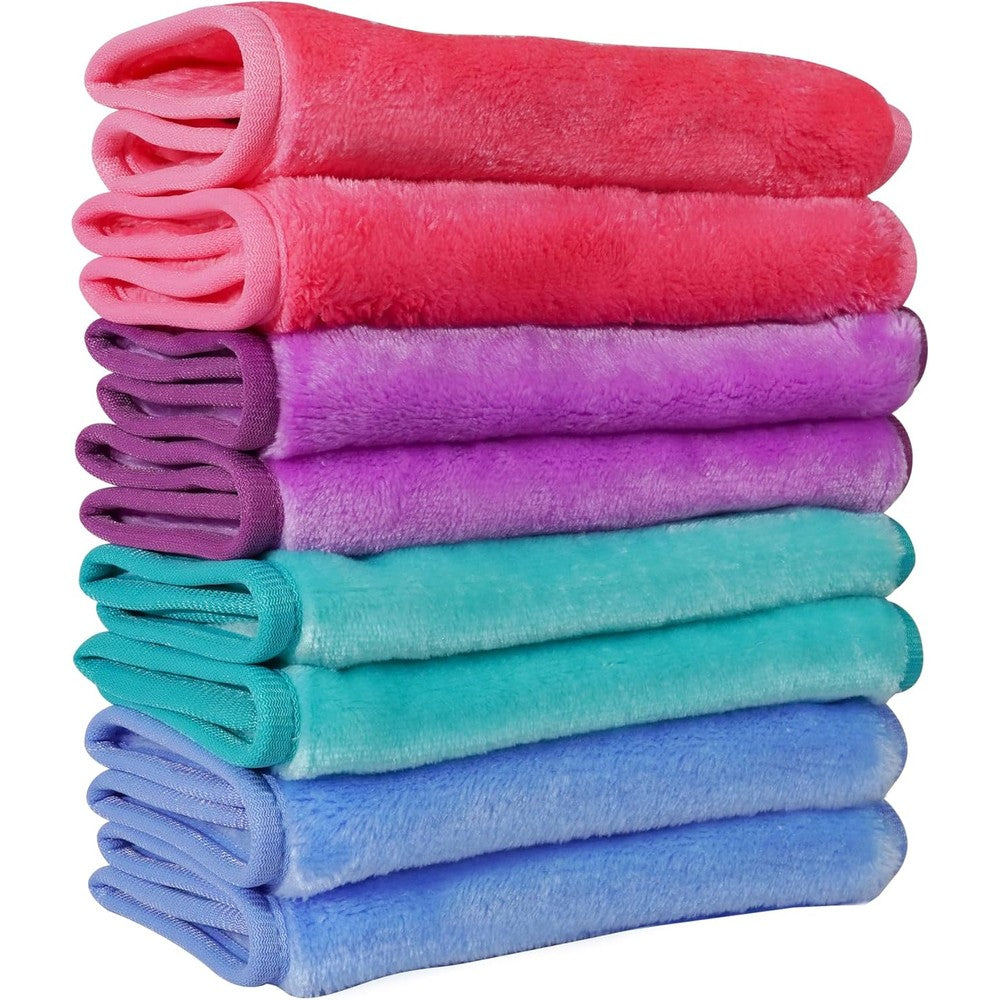 Nugilla reusable makeup remover cloths 8 pack front view