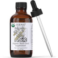 Hbno organic black seed oil front view of the amber glass bottle