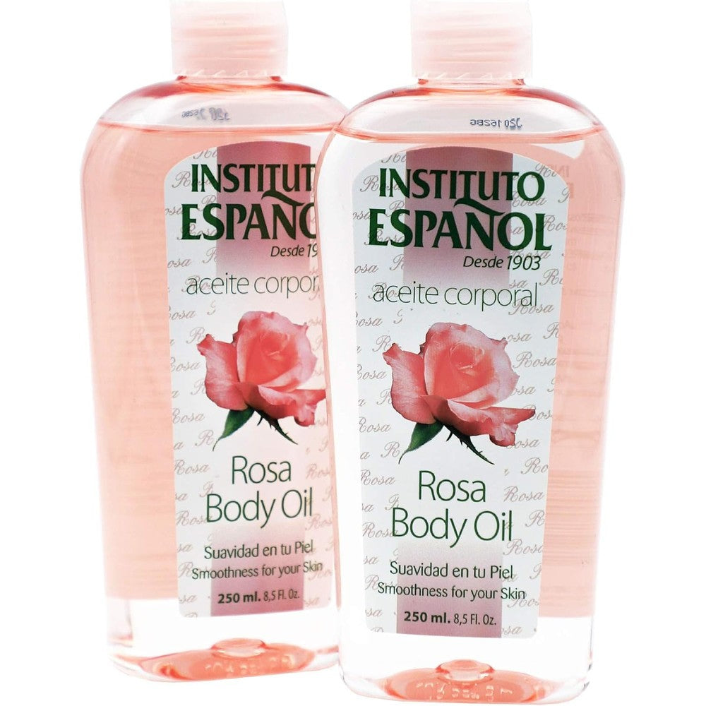 Instituto Español Rosa Body Oil 2-pack front view for dry skin