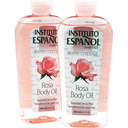 Instituto Español Rosa Body Oil 2-pack front view for dry skin