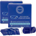 Rain self heating steam eye mask front view packaging