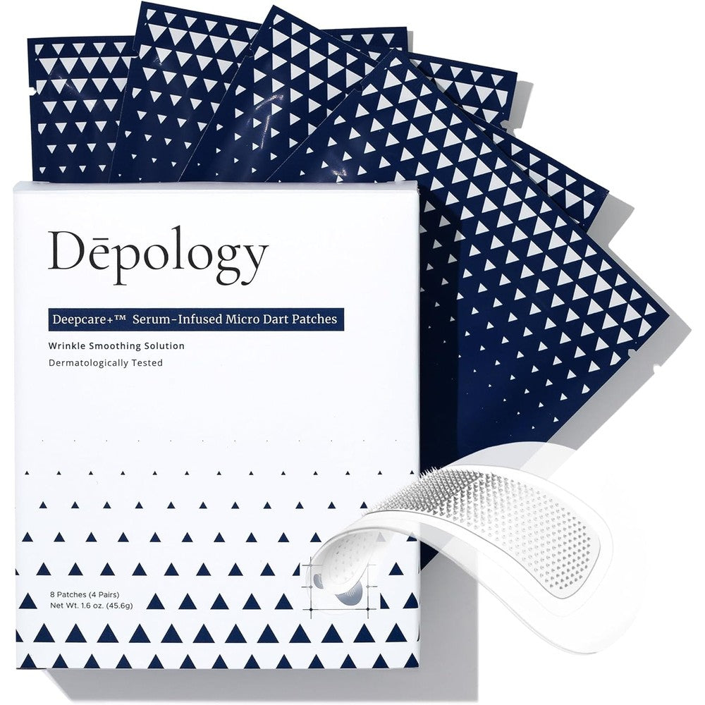 Depology Deepcare Plus Serum Infused Micro Dart Patches front packaging view for premium under eye skincare