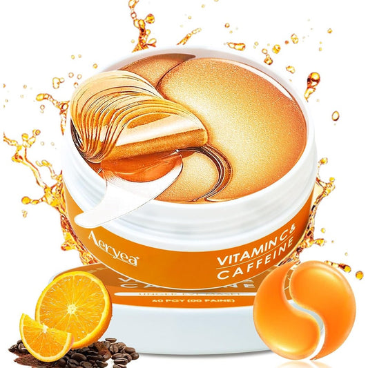 Aeryea Under Eye Patches container front view showing premium packaging for dark circles treatment