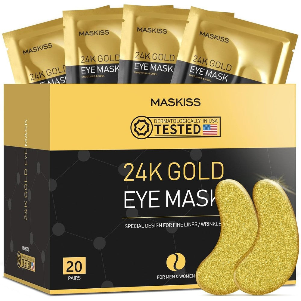 Maskiss 24k Gold Under Eye Patches 20 pairs front view