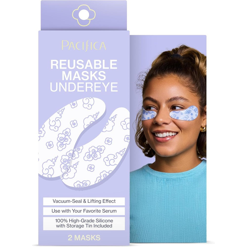 Pacifica reusable under eye silicone mask set front packaging view