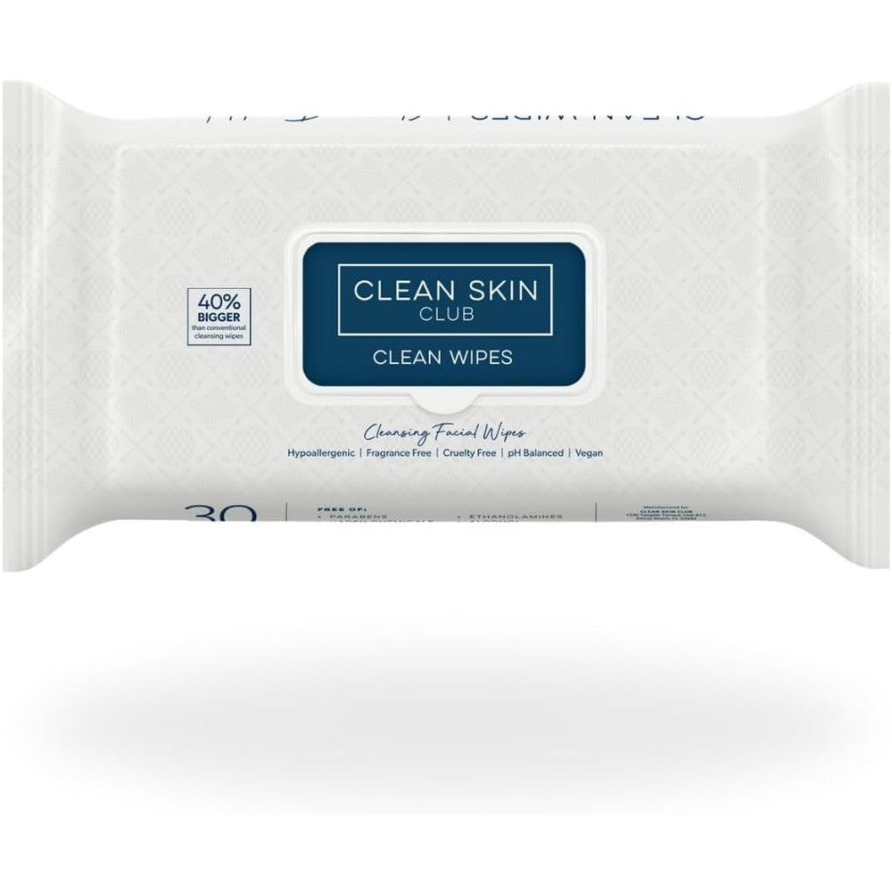 Clean Skin Club XL Premium Face Wipes pack for facial cleansing