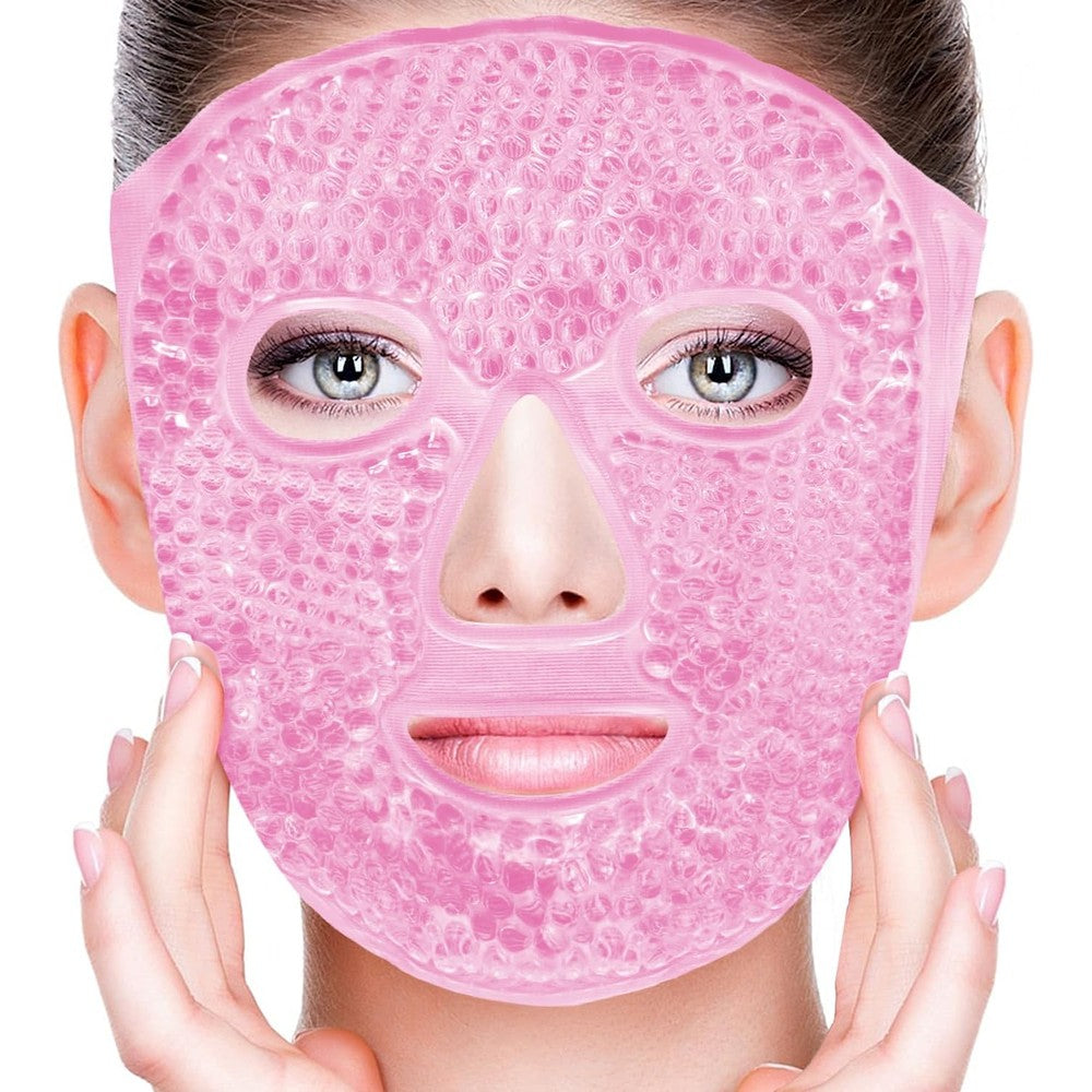 Woyax reusable gel bead hot and cold face mask front view