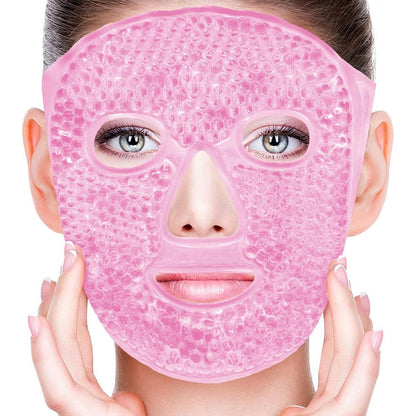 Woyax reusable gel bead hot and cold face mask front view