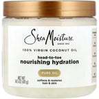 SheaMoisture 100 Percent Extra Virgin Coconut Oil front view jar packaging