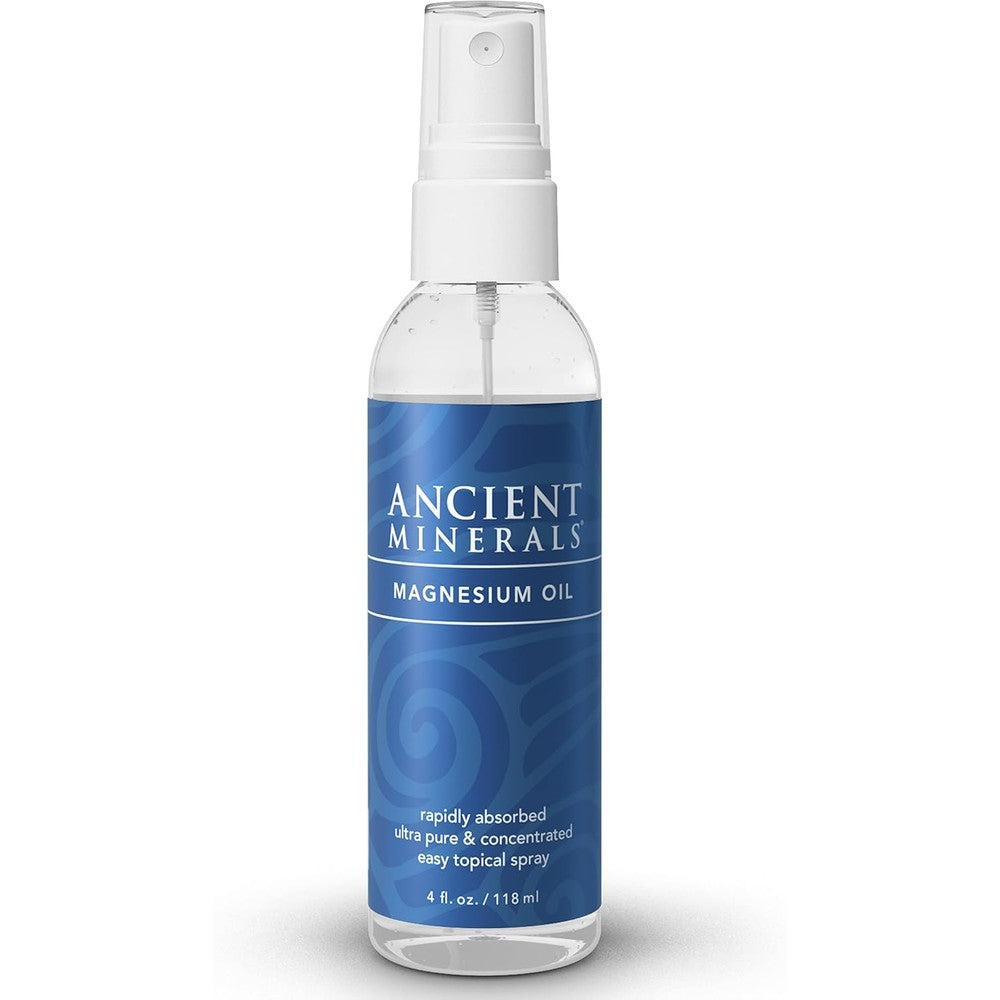 Ancient Minerals Magnesium Oil Spray bottle front view