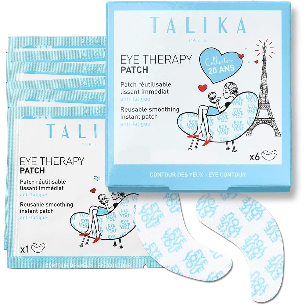 Talika Eye Therapy Patch pack front view showing premium anti aging reusable eye masks